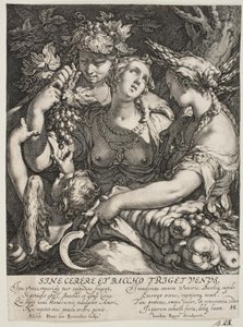 A Aliança de Vênus com Baco e Ceres de Jan Saenredam