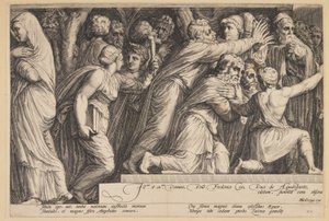 O castigo de Niobe (Prato 4) de Jan Saenredam