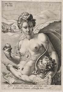 Vênus e Cupido, c. 1595 de Jan Saenredam
