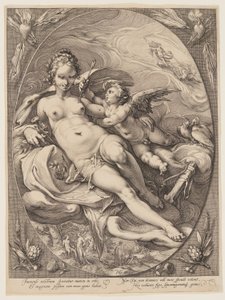 Vénus e Cupido, de Três deusas sentadas nas nuvens