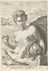 Vénus e Amor
As três deusas do julgamento de Paris (título da série) de Jan Saenredam