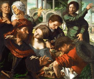 A Vocação de São Mateus - Jan Sanders van Hemessen (c. 1500-c. 1566). Óleo sobre madeira, c. 1548. Dimensão : 114x137 cm. Museu de História de Arte, Vienne