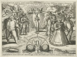 Moderação com pecados personificados
Est modus.in.rebus. sunt. certi.de: (...) (título sobre o objecto) de Jan Snellinck (I) (attributed to)