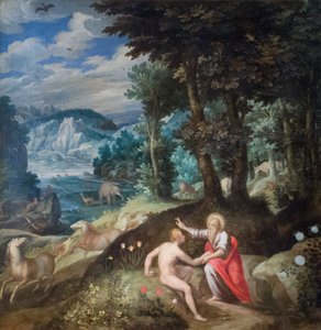 Criação de Adão, c.1586-89 (óleo sobre tela)