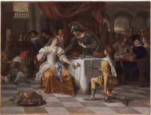 O Banquete de António e Cleópatra de Jan Steen