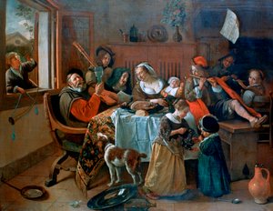 A família alegre, 1668 de Jan Havickszoon Steen