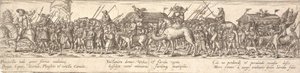 Fé de soldados com vagão de bagagem e morte a cavalo de Jan Theodor de Bry
