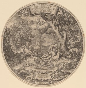 A Idade de Ouro de Jan Theodor de Bry after Abraham Bloemaert after Nicolaes