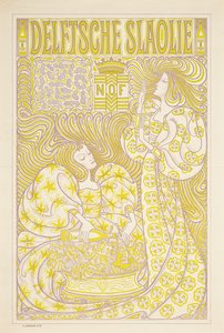 Um pôster publicitário do óleo de salada de Delft, 1894