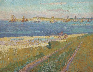Fischerboote bei Veere (frota pesqueira de Veere). 1907 de Jan Toorop