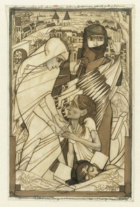 Alívio durante a enchente de 1926, simbolicamente apresentado de Jan Toorop