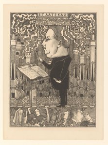 Condutor atrás de violinos e chaminés para fumadores
De Staatskas / De Haardsteden (título original) de Jan Toorop