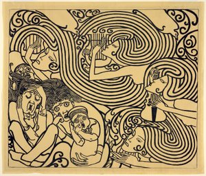 Conceção de imagens para um cartaz, Cantata "O Naufrágio" de Wagenaar de Jan Toorop