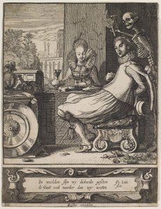 A morte surpreende um casal, c.1618-20 (gravura e água-forte) de Jan Van de II Velde
