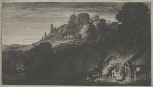 A Fuga para o Egito (gravura) de Jan Van de II Velde