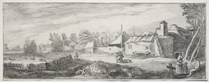Paisagem com uma fazenda. de Jan Van de Velde