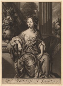 A Duquesa de Grafton de Jan Verkolje I after Sir Peter Lely