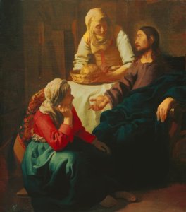 Cristo com Maria e Marta de Jan Vermeer van Delft