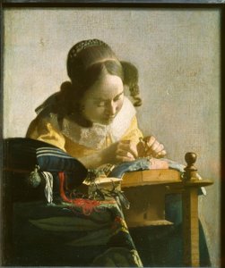O Spitzenklöpplerin de Jan Vermeer van Delft