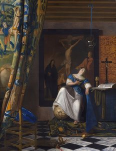 Alegoria da fé. Por volta de 1670-72 de Jan Vermeer van Delft
