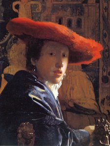 Menina com um chapéu vermelho, c.1665