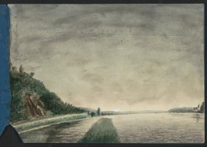 Paisagem de montanha por um lago de Jan Veth