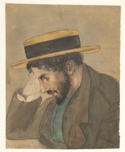 Retrato de um jovem com chapéu de palha de Jan Veth