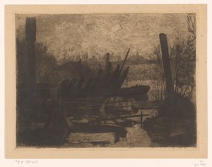 Naufrágios numa paisagem de pólder de Jan Veth