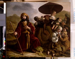 Jacob em busca do perdão de Esaú (óleo sobre tela)