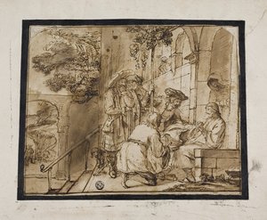 Os irmãos de Joseph mostrando seu casaco a Jacob, década de 1640 de Jan Victors