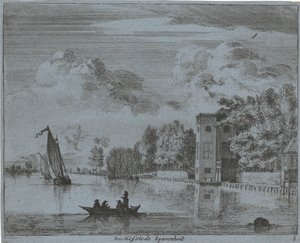 Vista da propriedade Sparenhout em Haarlem
De Hofstede Sparenhout (título sobre o objecto)
Paisagens dos arredores de Haarlem (título da série)
Gesigten buijten Haarlem, Feito por Gesigten buijten Haarlem. J.V.V. (título da série sobre o objecto)