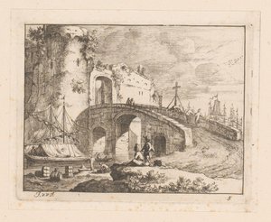 Portão da cidade de um porto italiano