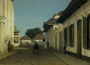 Uma rua na parte antiga da Batávia de Jan Weissenbruch (attributed to)