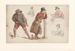 Estudos de figuras de Jan Weissenbruch