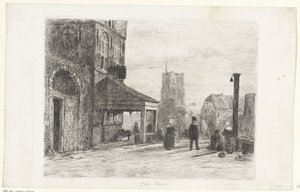 Vista da Igreja de São Martinho em Woudrichem de Jan Weissenbruch