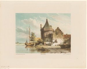 Vista da Waltower em Culemborg de Jan Weissenbruch