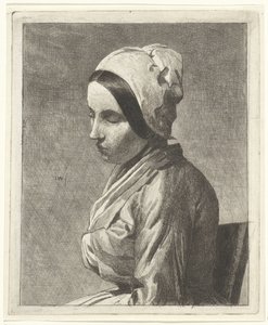 Estudo de uma mulher sentada de Jan Weissenbruch
