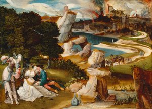 Lot e Suas Filhas, 1523 (óleo sobre painel de carvalho)