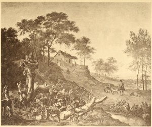 Paisagem com casa de campo de Jan Wijnants
