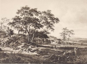 Paisagem com um caçador em repouso de Jan Wijnants