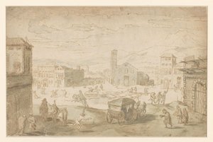 O mês de fevereiro: cena da terça-feira gorda em uma praça italiana