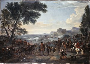 O Rei Guilherme III e o seu exército no Cerco de Namur