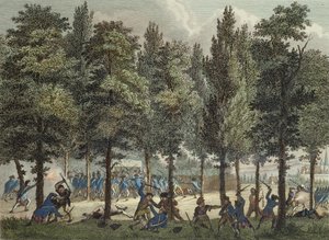 A Marselhesa na Champs-Elysees, 30 de junho de 1792, gravado por Reinier Vinkeles (1741-1816) e Daniel sexta-feira (1765-1822) de Jan after Bulthuis