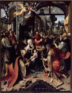 A adoração dos magos (painel central) (óleo sobre painel, cerca de 1520)