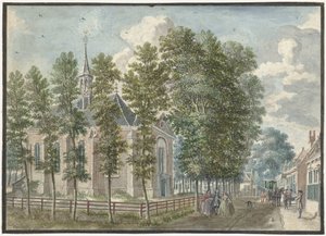 Vista da igreja de Bloemendaal de Jan de Beijer
