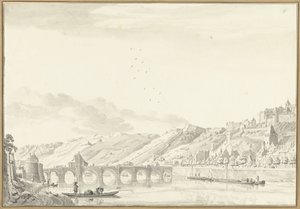 Vista da cidade e do castelo em Namur de Jan de Beijer