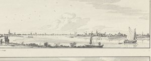 Vista sobre o Lek nas aldeias Lopik, Jaarsveld, Tienhoven, Ameide e a Herlaer House de Jan de Beijer