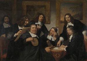 Os governadores da Guilda de São Lucas, Haarlem, 1675