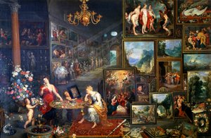 Alegoria da visão e do olfato, c1590-1625 de Jan the Elder Brueghel