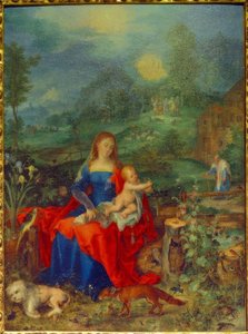 Maria com muitos animais de Jan the Elder Brueghel